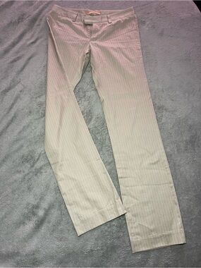Women’s Cream Pinstripe Trousers